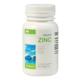 Chelated Zinc - 100 Tablets